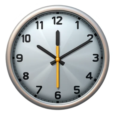 An emoji with a clock sticker