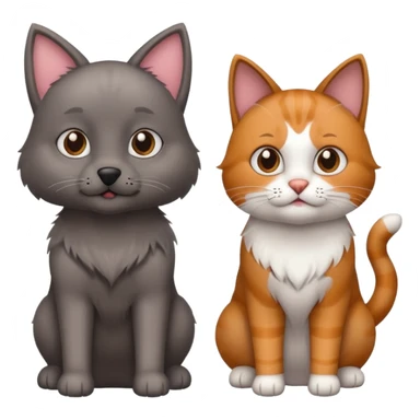 кошка и собака sticker