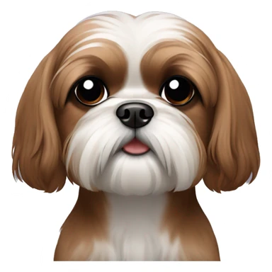 brown shih tzu sticker