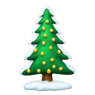 Christmas tree with snow on it sticker