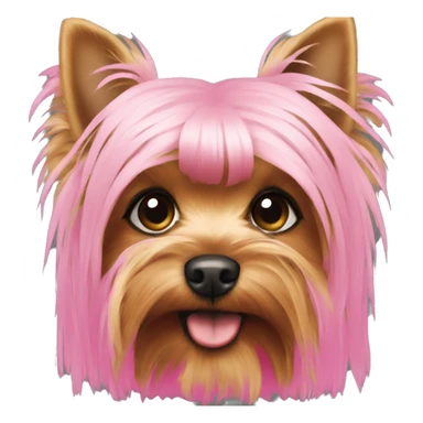 Yorkie dyed pink sticker