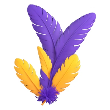 purple feather dancing sticker