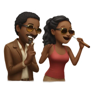 Me and my best friend enjoying a little cigar  sticker