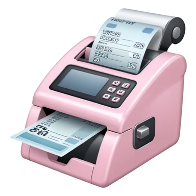Pale Pink receipt machine Potable sticker