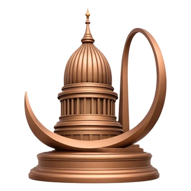 Cinematic Realistic Monas Landmark Emoji, depicted as the iconic National Monument rendered with crisp architectural detail and dynamic, urban lighting. sticker