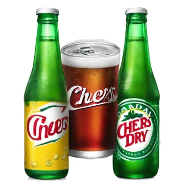 cheers with canada dry and dr pepper  sticker