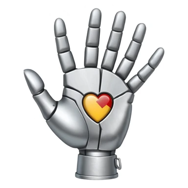 starke metal hand in der ich liebe dich geste sticker