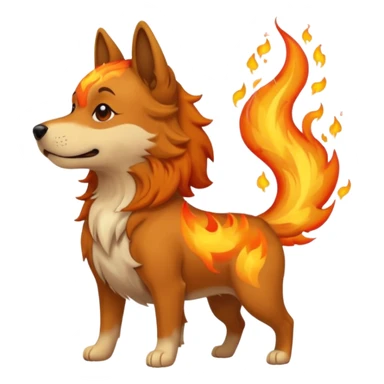 Dog that ate a fire-hot wing breathing fire sticker