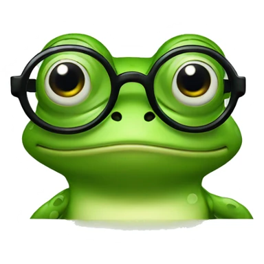 Frog with glasses  sticker