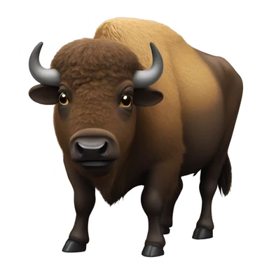 european bison eating from a garbage container sticker