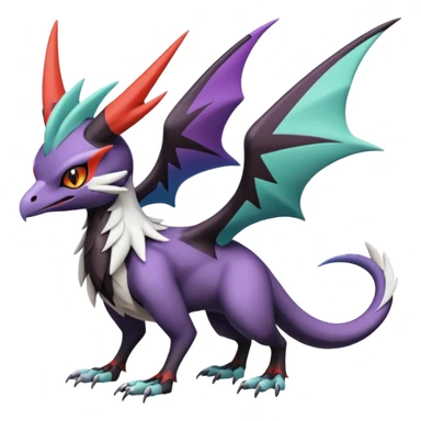 Noibat-Noivern-Silvally-Fakémon-hybrid-creature (full body)  sticker
