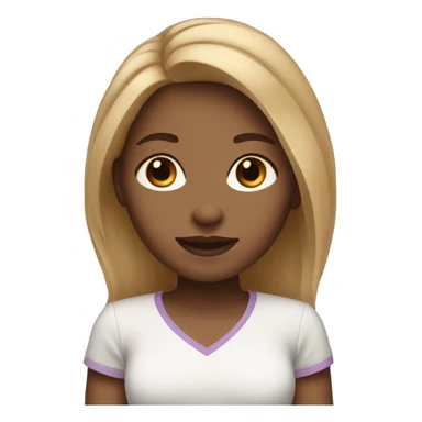 regular girl with light skin and light brown hair sticker