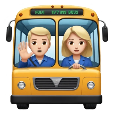 A man throwing one woman into a bus  sticker