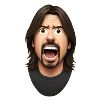 dave grohl rock scream sticker