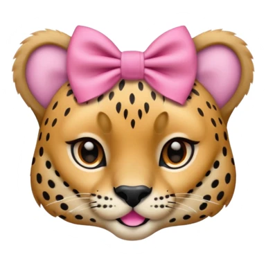 Cheetah with pink  bow sticker