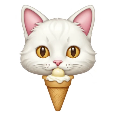 Cat ice cram sticker