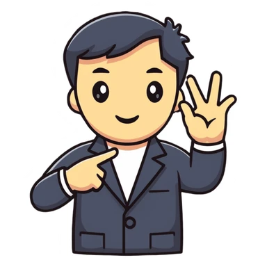 movie director making cut gesture with hands sticker