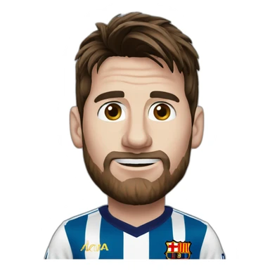 Lionel messi avec grandes preilles sticker