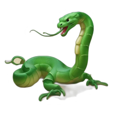 Serpent sur une vache à côté d’un crabe sticker