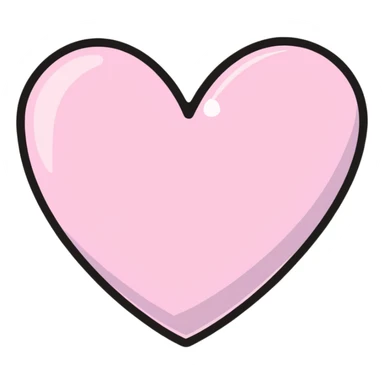 pastel pink heart and pastel pink sparkles sticker