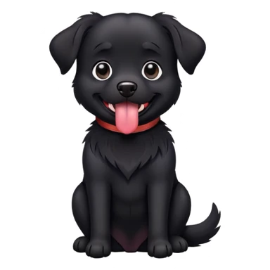 Perro negro saying guau sticker