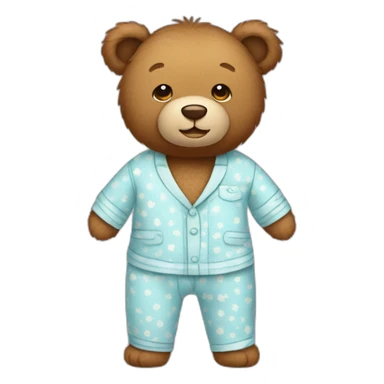 Teddy bear in pijamas sticker