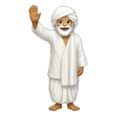 Sai Baba Waving Goodbye sticker