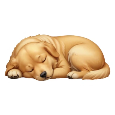 Cinematic Meme-Worthy Chubby Sleeping Golden Retriever Portrait Emoji, Head resting peacefully with a contented smile, showcasing a delightfully chubby build and a luxuriously soft golden coat, eyes shut in a serene nap, Simplified yet hilariously adorable features, highly detailed, glowing with a soft, drowsy light, high shine, relaxed and utterly lovable, stylized with an air of playful laziness, bright and heartwarming, soft glowing outline, capturing the essence of a comically sleepy companion, so meme-worthy it feels like it could instantly become the next viral sensation of adorable slumber! sticker