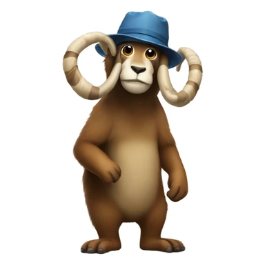 Mammot wearing Toe Jammer as a hat  sticker