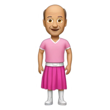 traian basescu wearing a pink skirt sticker
