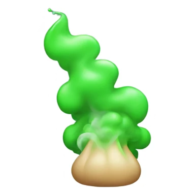 dog farting green smoke sticker