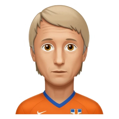 Йохан Кройф в форме сборной Голландии 1974 года booblehead sticker