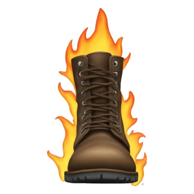 Combat boots on fire sticker