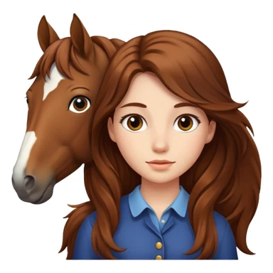 Girl with horse body sticker