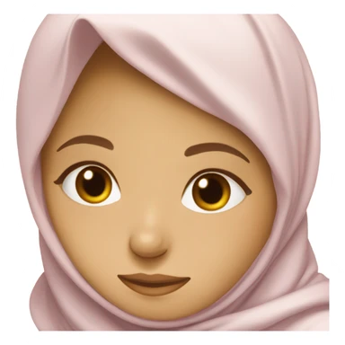 sleeping hijabi fair skin sticker
