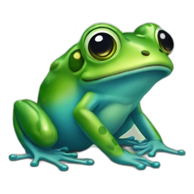 frog with bang sticker