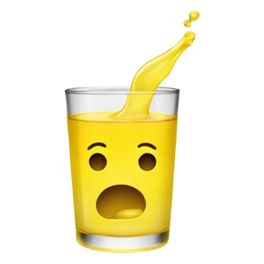 emoji drinking clear yellow liquid sticker