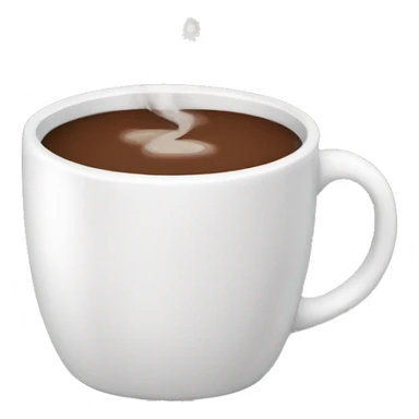 Hot cocoa in a white mug sticker