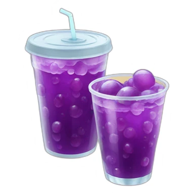 Double cup of grape soda sticker