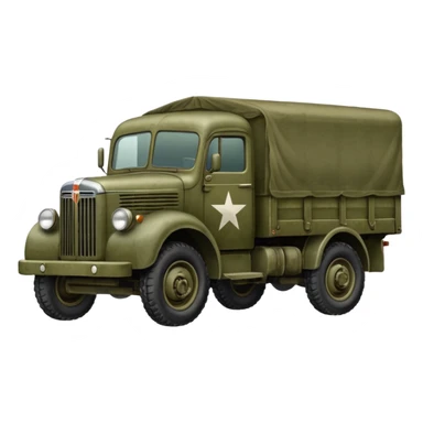 a simplistic rendition of a 1940s military truck sticker