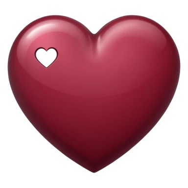 burgundy heart sticker