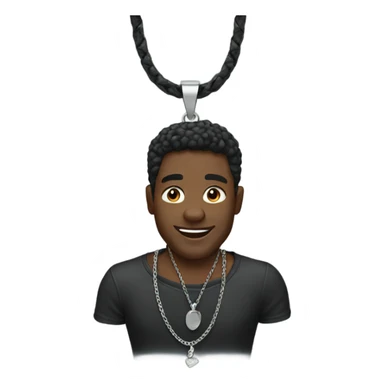 Black man necklace sticker