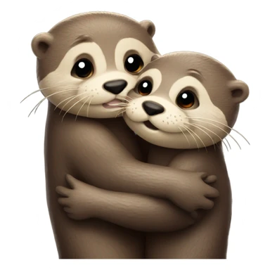 Otter hugs otter sticker