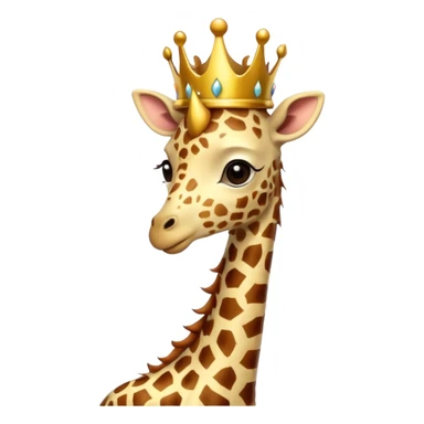 fairy giraffe with crown sticker