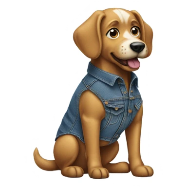 Dog wearing jeans sticker