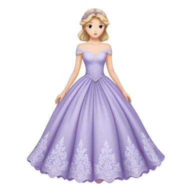 ball gown light lavender  sticker