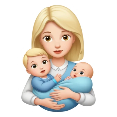 Lady holding a baby  sticker