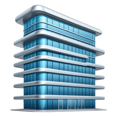 modern building with technological elements sticker