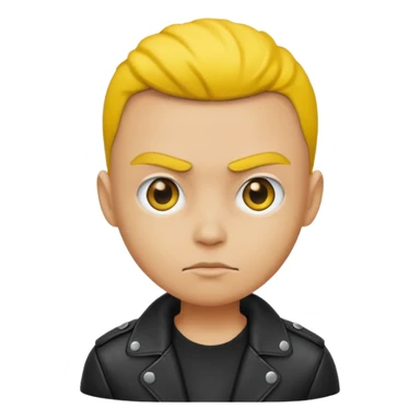 A baddie with circular yellow head sticker