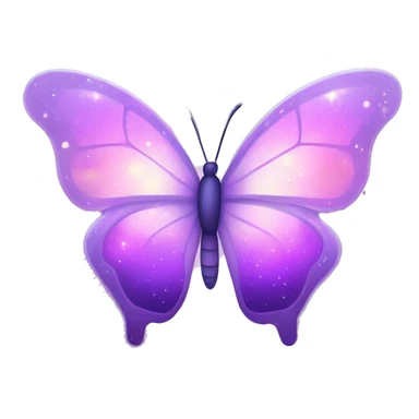 Glowing starry Pastel purple-gradient nebula galaxy butterfly sticker